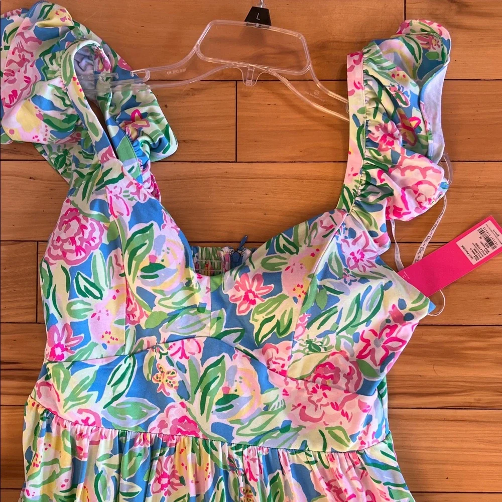 Lilly Pulitzer bayleigh flutter sleeve dress in grove garden - Picture 9 of 11